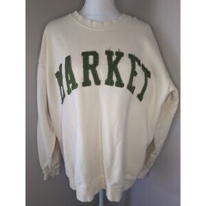Market vintage wash oversized sweatshirt crewneck logo pullover lg